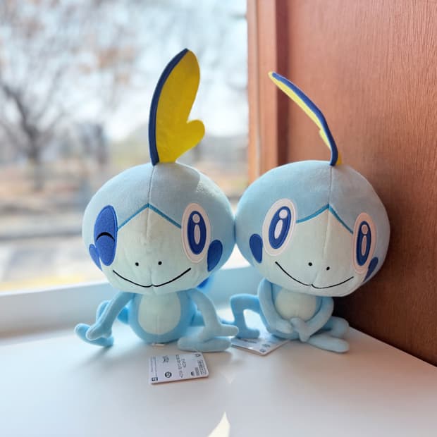 일본 반다이 포켓몬 울머기 마스코트 인형 20cm 2종