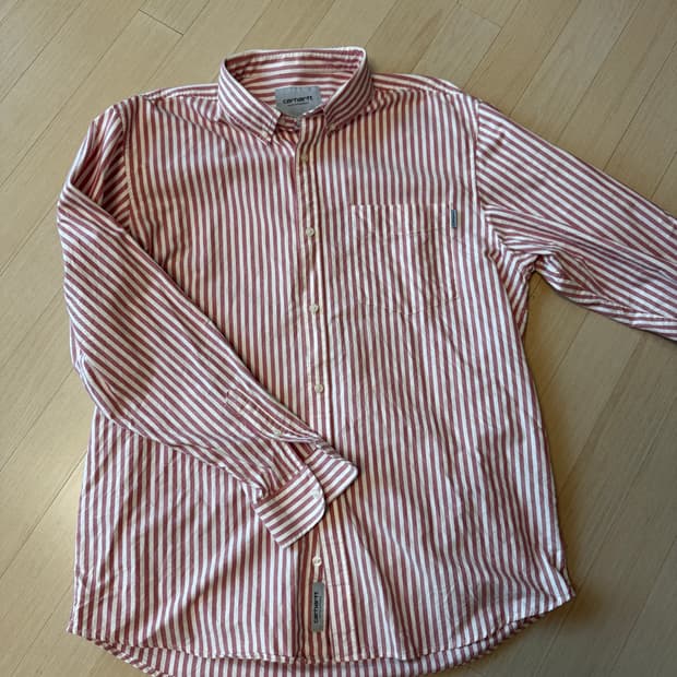 칼하트 wip 레드 스트라이프 셔츠 XL