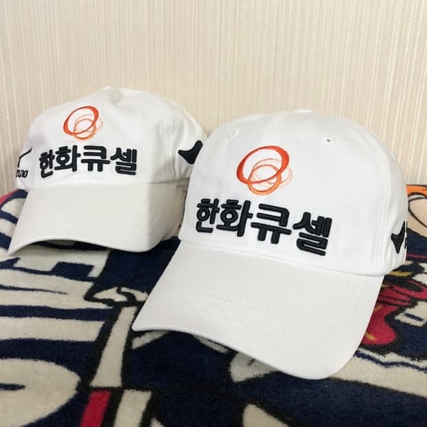 미즈노 한화큐셀골프단 프로골퍼 모자/캡(화이트)