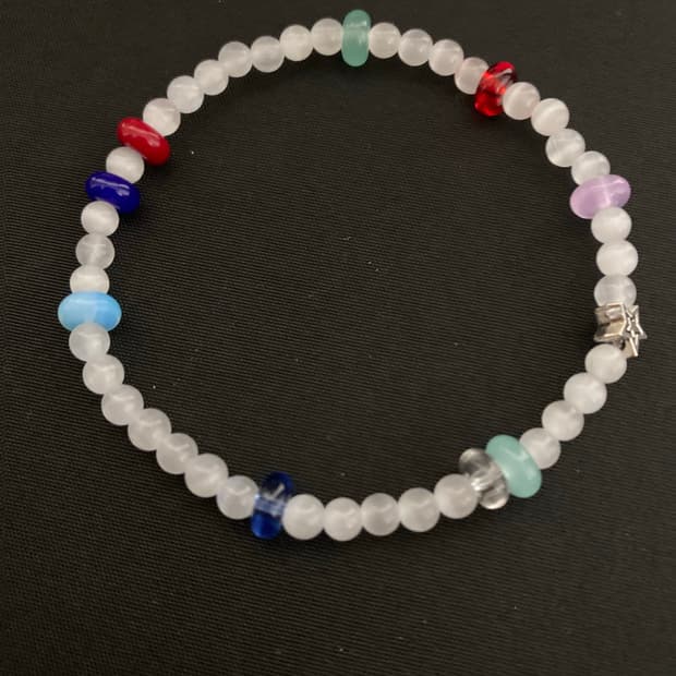 캐츠아이 4mm 컬러믹스 원석 팔찌