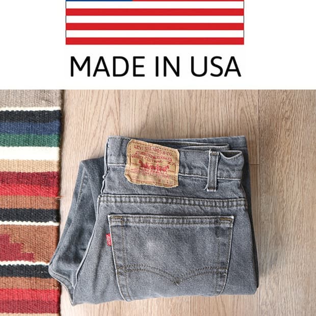 미국산 80~90s levis 리바이스 505 블랙 그레이데님  