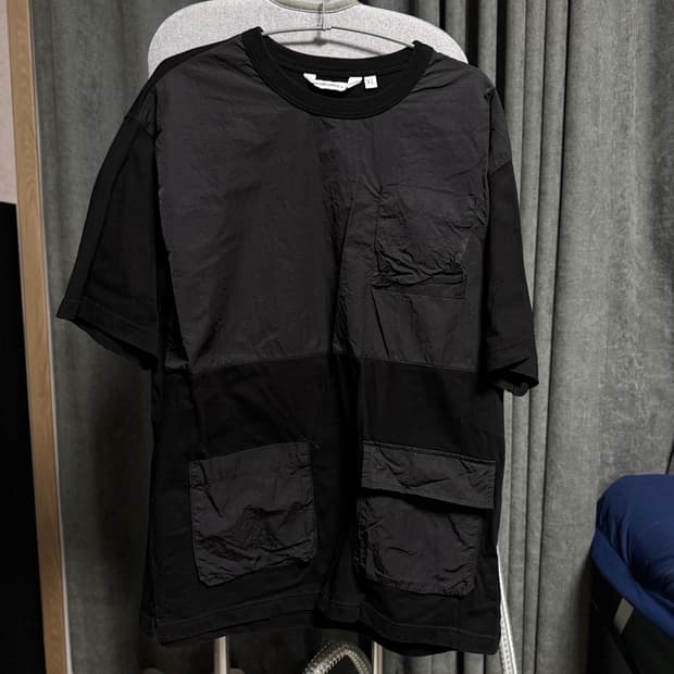 유니폼브릿지 블랙 포켓 반팔 티셔츠 XL