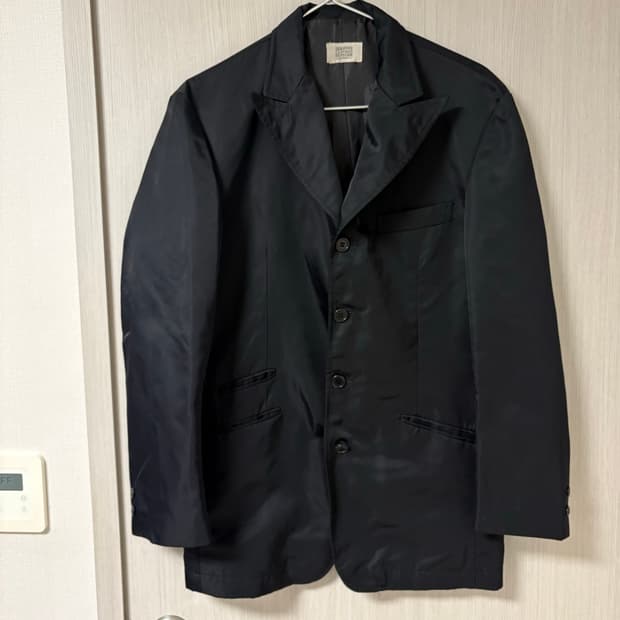 빈티지 블레이저 블랙 사틴 자켓 100사이즈 아워레가시 선플라워