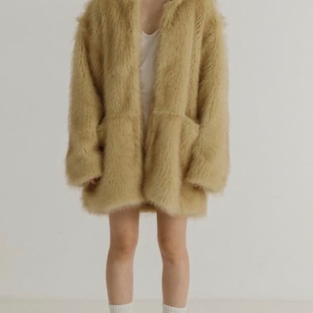 플리즈프로젝트 베이지 퍼(1회착용)