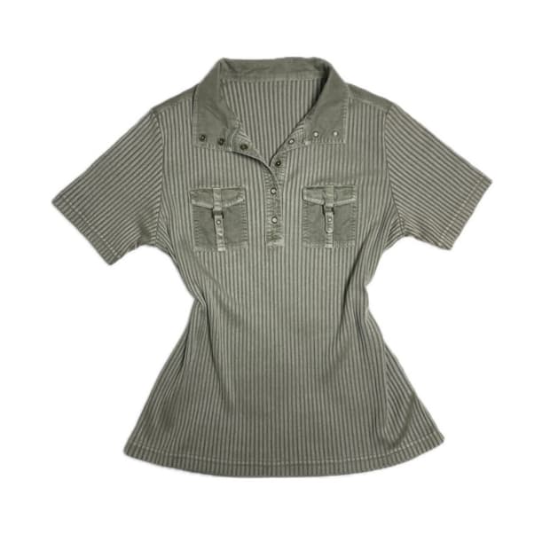 Y2k 반팔 펑크 갸루