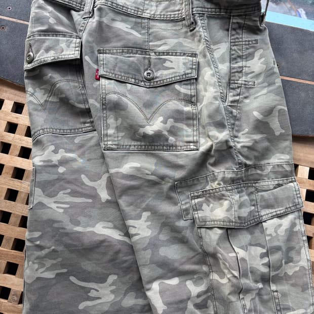 리바이스 카모 카고팬츠 워크기어 라인 32x32