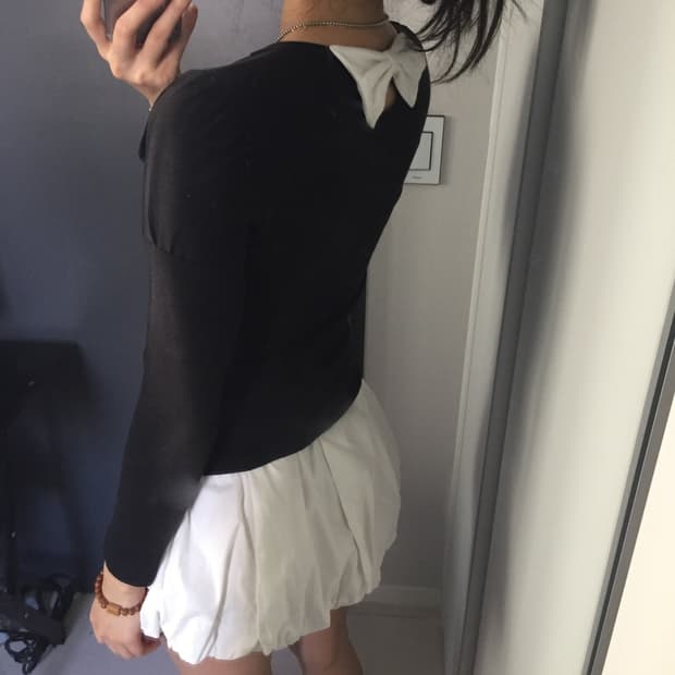 Bee des bee 히메갸루 리본 퍼프 베이직 티셔츠