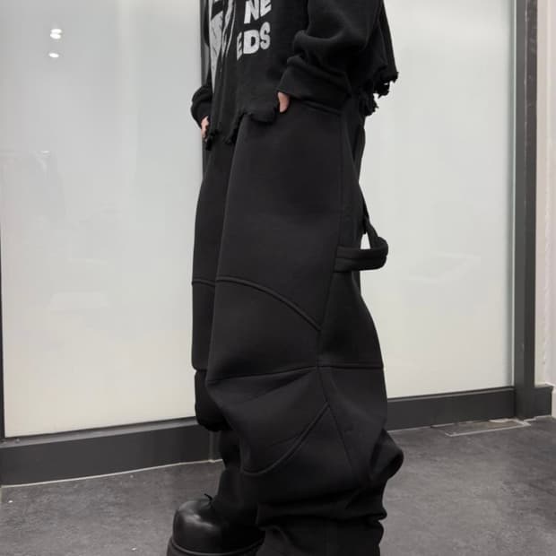 Mjd 엠제이디 3D 니 스웨트 팬츠 블랙 미개봉 새제품 판매