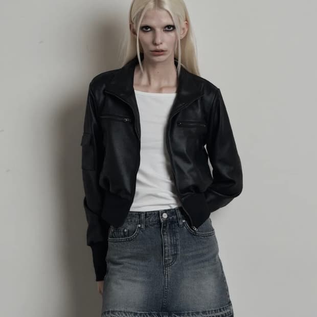 어니브 VINTAGE SUEDE TWO WAY JACKET BLACK