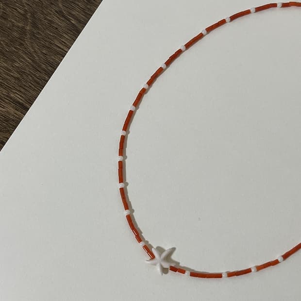 Coral Drop Necklace 원석 비즈 목걸이
