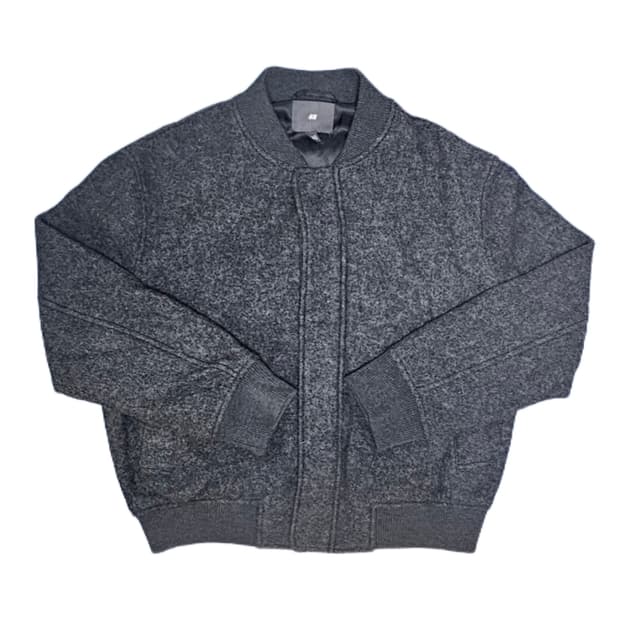 H&M 모직 블루종 그레이 차콜 봄버 자켓 