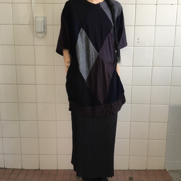 Zipper point diamond pattern top