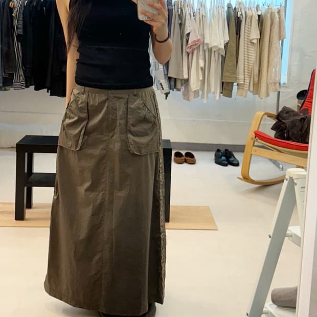 [Hiroko Koshino] side shirring skirt