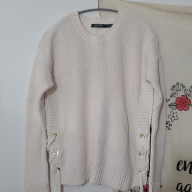 랄프로렌 아일렛 포인트 아이보리 니트