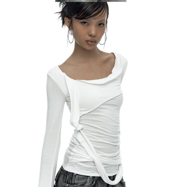 카시코 드레이프 롱 슬리브