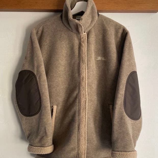 LL Bean elbow patch fleece zip up