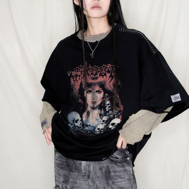 스쿠읏 핸드미다운즈 Torment T-shirt 블랙 반팔 티셔츠 2