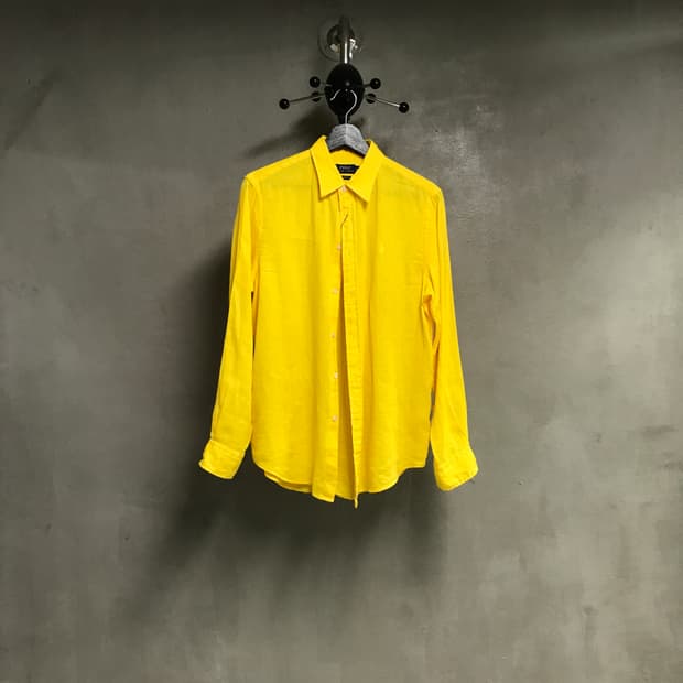 폴로 랄프로렌 QR 린넨 셔츠 옐로 M