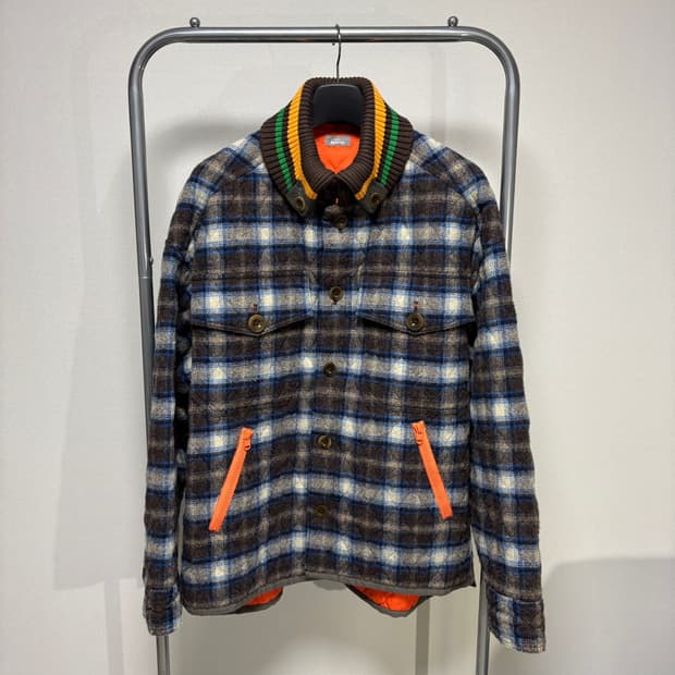 3) 컬러비콘 체크 점퍼