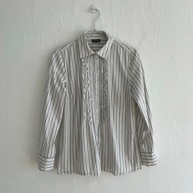 실버 스트라이프 셔츠 (유럽 빈티지)