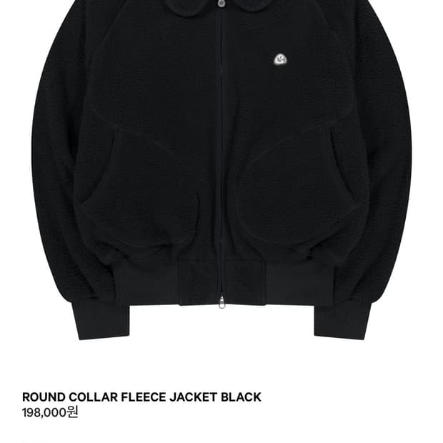 코이세이오 ROUND COLLAR FLEECE JACKET BLACK