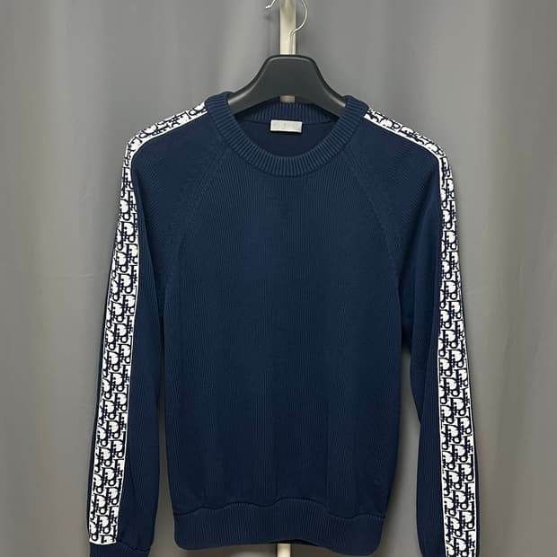 [정품] 드라이 O / 디올 인서트 니트 네이비 L