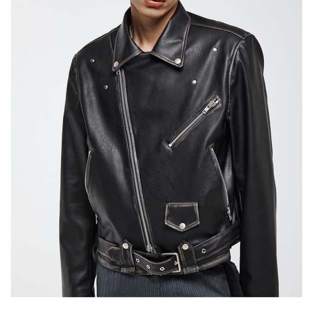 HALEINE 블랙 라이더 레더 자켓 알렌느 2사이즈