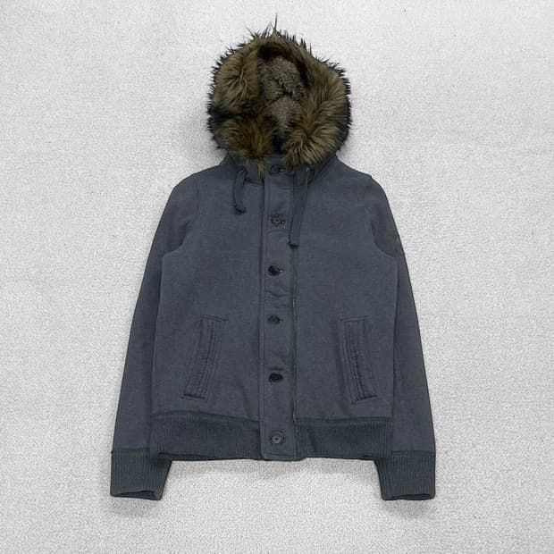 아베크롬비 울프죠 퍼 후드집업 그레이