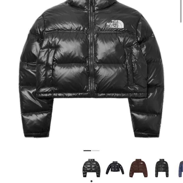 노스페이스 눕시 크롭패딩