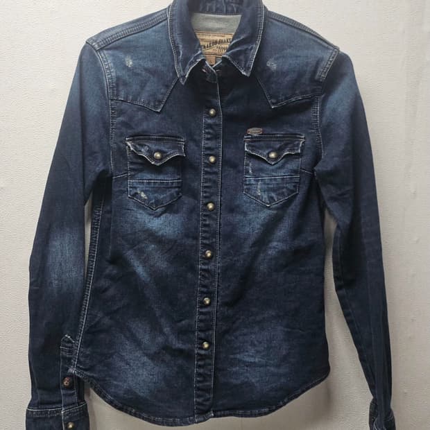 버커루 스판 데님  셔츠 남방 S