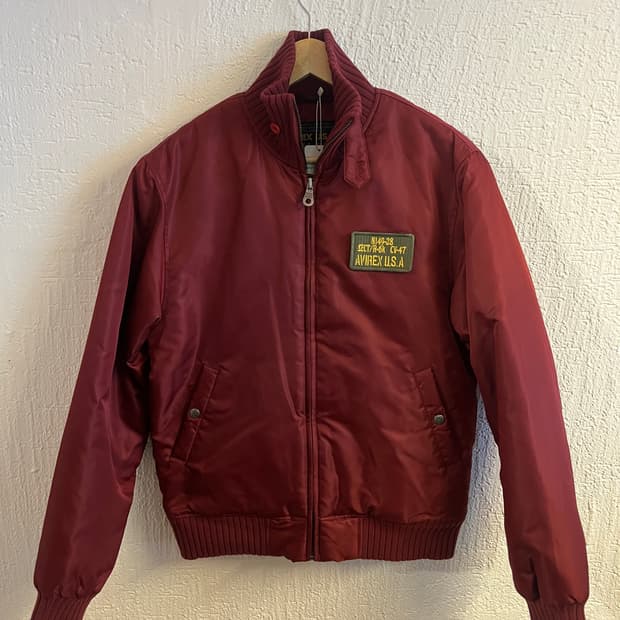 Avirex MA-1 Burgundy Red Bomber Jacket