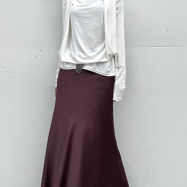 Elegance drape tencel top / white
