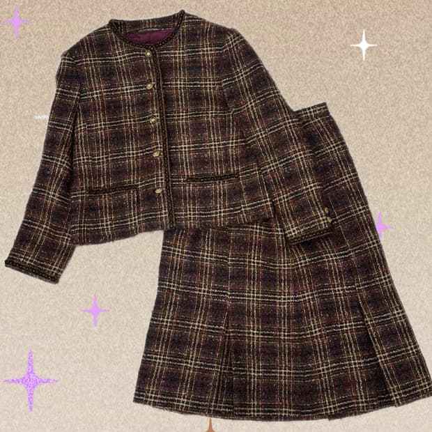 🍮일본 고딕풍 트위드 자켓 스커트 셋업 🍮연말 쇼콜라 럭셔리 겨울정장