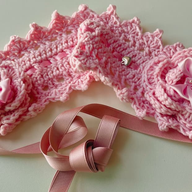 로리타 뜨게 헤드드레스