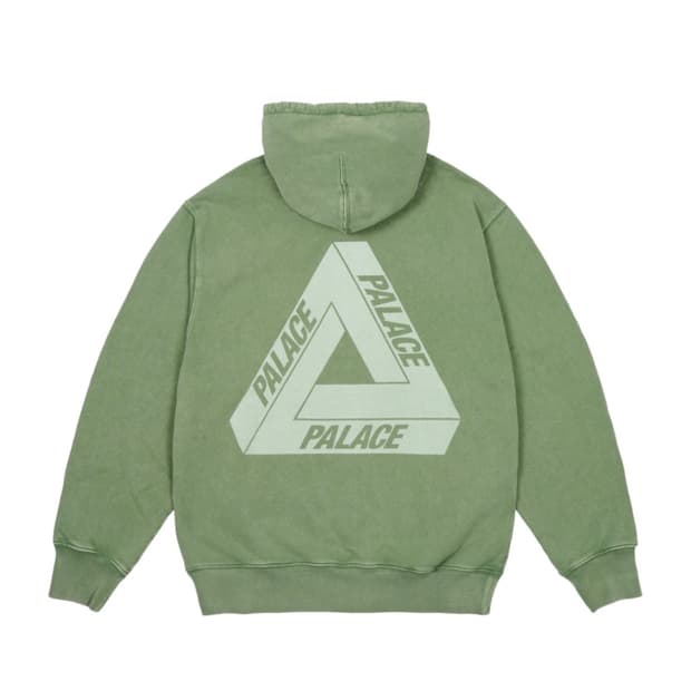 팔라스 피그먼트 워시 트라이퍼그 집 후드 그린