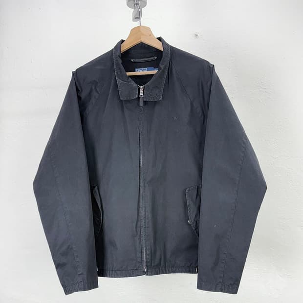 폴로 랄프로렌 블랙 베이포트 코튼 쉘 해링턴 자켓