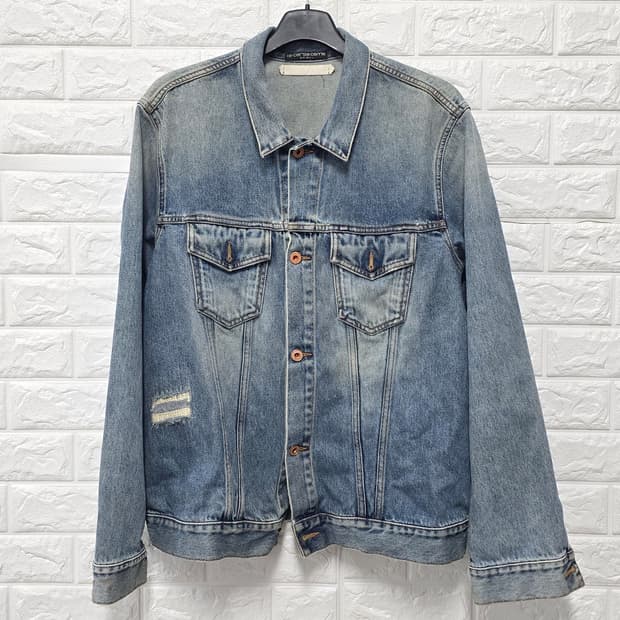 택포) 오프화이트 OFF White 데님 자켓 L