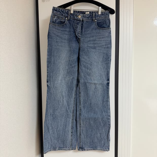 한섬 시스템 SYSTEM 데님 와이드팬츠