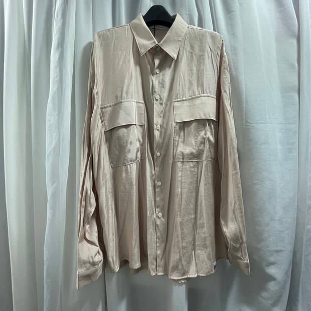 수아레/ 체스트 포켓 실켓 셔츠/ L