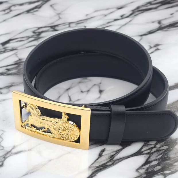 셀린느 마차 로고 벨트 