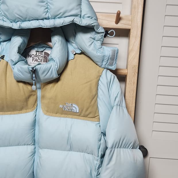 노스페이스 700 눕시 스카이블루민트 패딩 후드 자켓