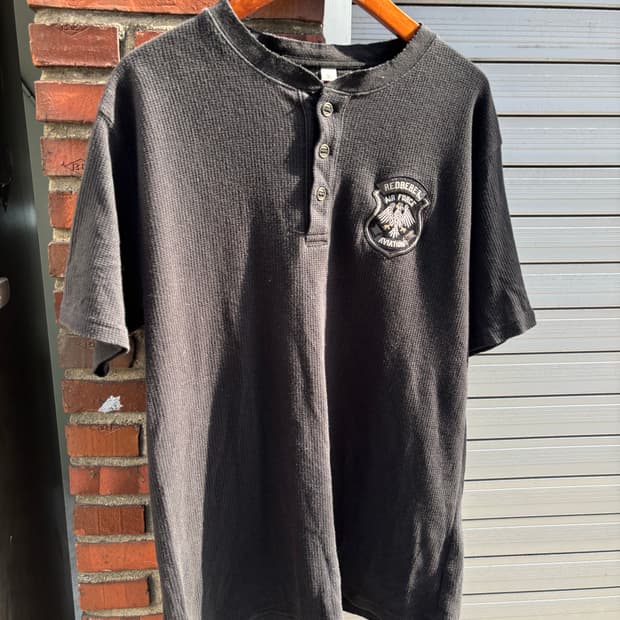 Red Berets Military 와플 헨리넥 티셔츠