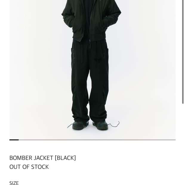 (2) 산산기어 봄버 자켓 블랙