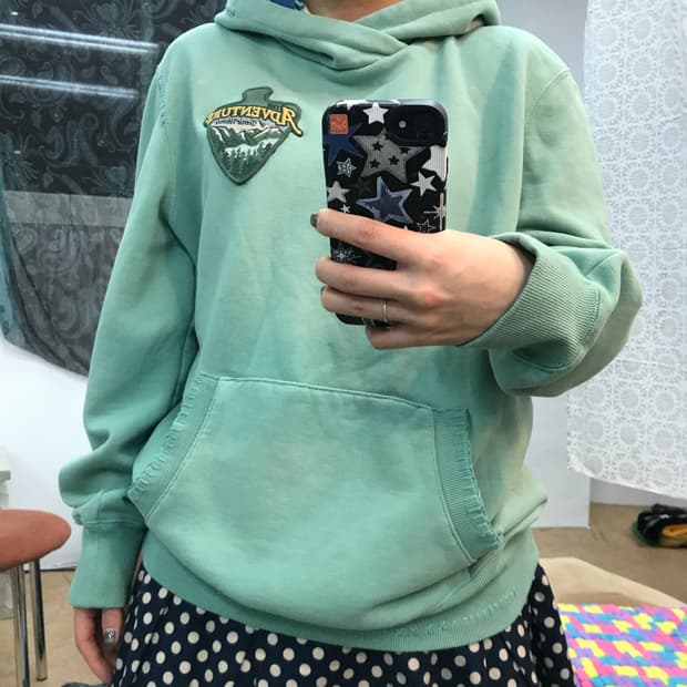 티니위니 기모 민트 후드티 