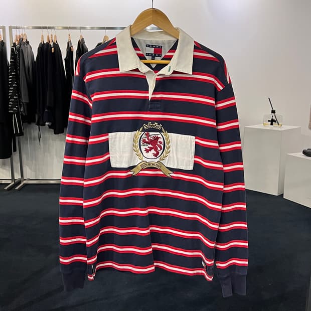 [L] 타미 진스 올드스쿨 럭비티