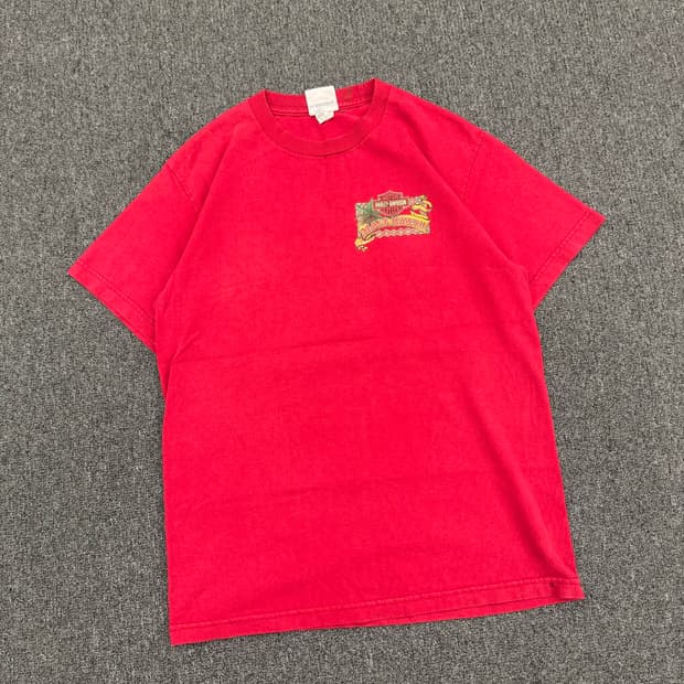 M)할리데이비슨 빈티지 프린팅 Maul Hawaii 반팔