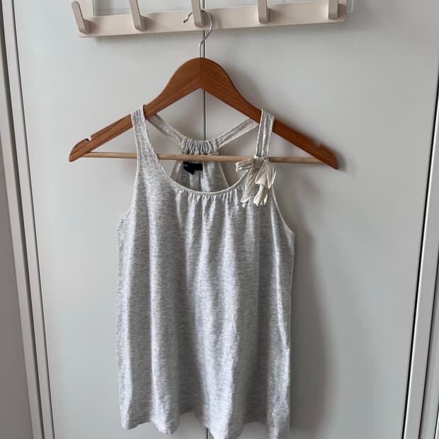 Gap 멜란지그레이 홀터넥 리본 슬리브리스