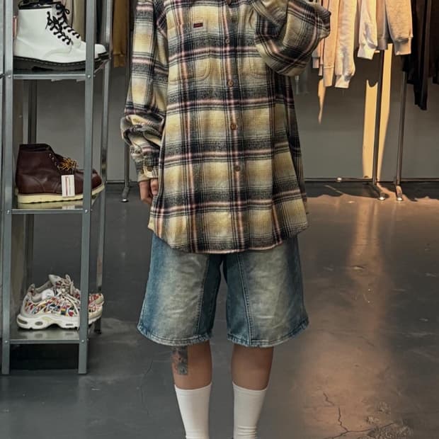LEE 리 00s 체크 울 셔츠 A1769