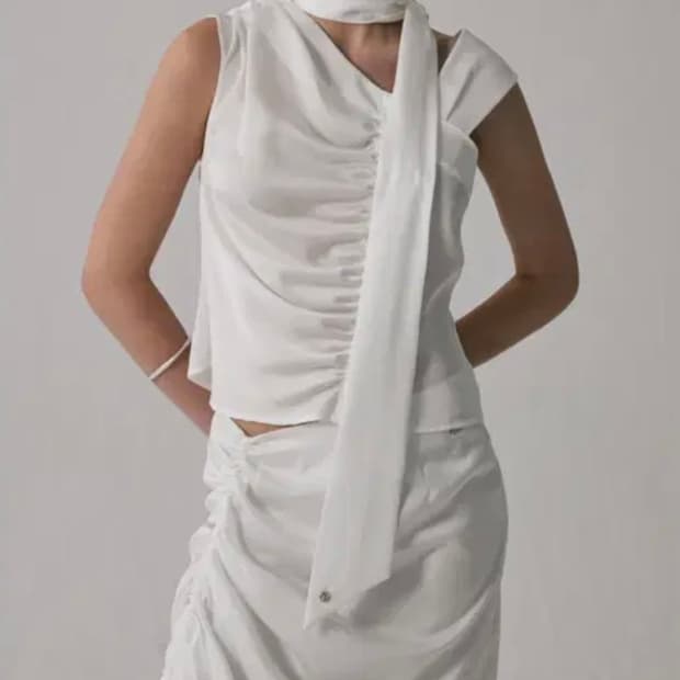 Treemingbird 타이 셔링 블라우스