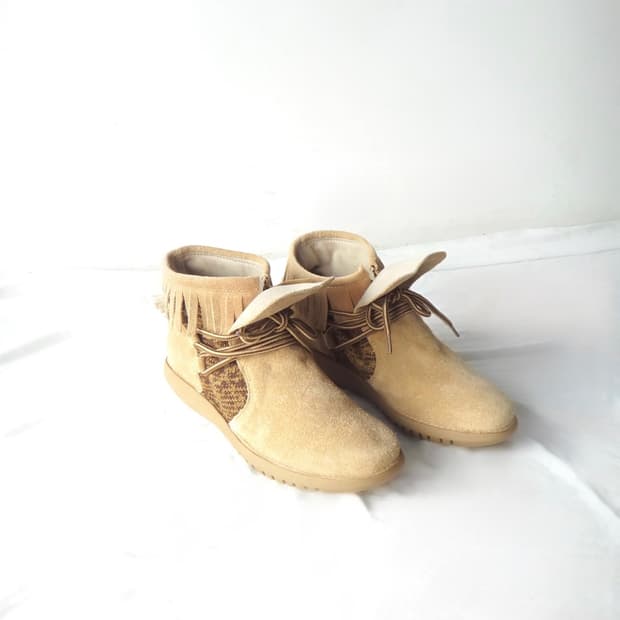 HIROMICHI NAKANO fringe suede moc shoes